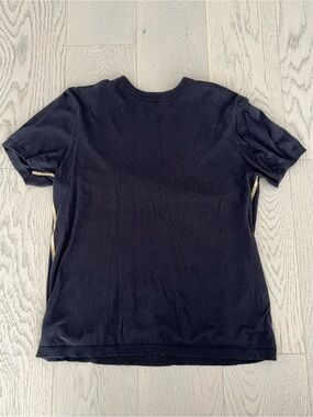 Nagnata Black Short Sleeve Crewneck Tee with Side Stripe